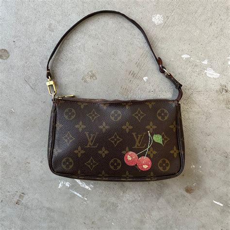 murakami cerises louis vuitton pochette fake|murakami for sale.